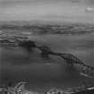 Forth Rail Bridge and Inverkeithing Bay, Firth of Forth.  Oblique aerial photograph taken facing north.  This image has been produced from a print.