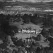 Callendar House and Park, Falkirk.  Oblique aerial photograph taken facing north.  This image has been produced from a print.