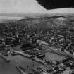 Dundee, general view, showing King William IV Dock and Balgay Park.  Oblique aerial photograph taken facing west.  This image has been produced from a print.