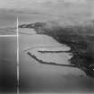 Granton and Leith Harbours, Edinburgh.  Oblique aerial photograph taken facing east.  This image has been produced from a crop marked print. 