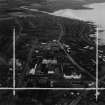 Peterhead, general view, showing James Sutherland (Peterhead) Ltd Bus Depot, St Peter Street and Ugie Street.  Oblique aerial photograph taken facing north-west.  This image has been produced from a crop marked print.