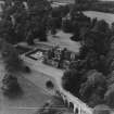 Oxenfoord Castle School, Pathhead.  Oblique aerial photograph taken facing south.  This image has been produced from a crop marked print.