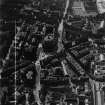 Edinburgh, general view, showing McEwan Hall, University of Edinburgh and Potterrow.  Oblique aerial photograph taken facing south-west.  This image has been produced from a crop marked print.