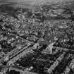 Kilmarnock, general view, showing St Marnock's Parish Church, St Marnock Street and Kilmarnock Academy, Rennie Street.  Oblique aerial photograph taken facing east.  This image has been produced from a print.