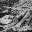 Nithsdale Mills Hosiery Factory, St Michael Street and St Michael's Bridge, Dumfries.  Oblique aerial photograph taken facing west.  This image has been produced from a print.