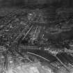 Edinburgh, general view, showing Princes Street and Edinburgh Castle.  Oblique aerial photograph taken facing north-east.  This image has been produced from a marked print.