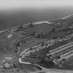 Methil Docks.  Oblique aerial photograph taken facing south.  This image has been produced from a print.