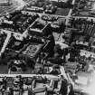 Kirkcaldy, general view, showing St Brycedale Church of Scotland and Kirkcaldy High School, St Brycedale Avenue.  Oblique aerial photograph taken facing north-west.  This image has been produced from a print.