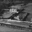 Aviemore Station Hotel and Cairngorm Hotel, Grampian Road, Aviemore.  Oblique aerial photograph taken facing west.  This image has been produced from a print.