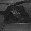 Hospitalfield House, Arbroath.  Oblique aerial photograph taken facing north-west.  This image has been produced from a print.