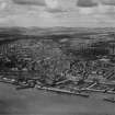 Dundee, general view, showing Earl Grey Dock and Balgay Park.  Oblique aerial photograph taken facing west.  This image has been produced from a damaged print.