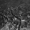 Paisley, general view, showing High Street and Clark and Co. Anchor Mills Thread Works.  Oblique aerial photograph taken facing east.  This image has been produced from a print.