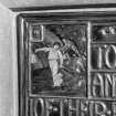 Interior.
Detail of enamel decoration on memorial plaque to Edward John Younger.