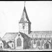 Perth, St John's Place, St John's Church.
Photographic copy of drawing showing general view.
