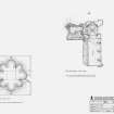 Kinloss Abbey:  First Floor Plan at 1:100 and Nave Column Detail at 1:10