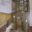 Interior. Ground floor. Lift and staircase