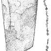 Measured drawing of cross-slab from the broch of Burrian.