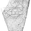Measured drawing of symbol stone from Redland, Firth.