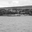 View from ferry to Bute of pier and station.