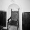 Interior. detail of elder's chair