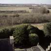 View from roof  W showing walled garden