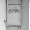 Interior. Detail of memorial tablet to "Lieut. William Nicol Burns"