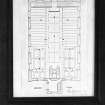 Interior. Ground floor plan dated 1885 signed Frank Carruthers Architect