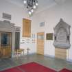 Interior. Entrance hall from SW showing memorials