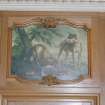 Interior, detail of morning room painted panel