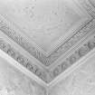 Interior. Detail of drawing room frieze, cornice , ceiling.