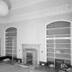 Interior. View of library from NE(fireplace removed for security)