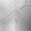 Interior. Detail of stair hall ceiling/cornice at first floor level