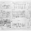 Photographic copy of composite drawing of ground, 1st and 2nd floor plans, sections and South-West and North-West   elevations.