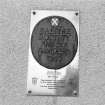 Detail of Saltire Society award for good design 1969 plaque