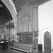 Interior.
View of choir stalls and organ in chancel.