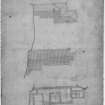 Photographic copy of drawing showing plans of new Steward's room.
