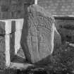 View of face of Kintore no 1 Pictish symbol stone, Kintore Churchyard.