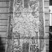 Photographic copy of rubbing showing face of Woodrae Pictish cross slab, now at National Museums of Scotland.
