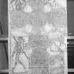 Photographic copy of rubbing showing face of Eassie Pictish cross slab.