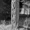 Detail of vine-scroll panel on shaft of Camus's Cross.
