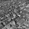 Close up over city Glasgow, Lanarkshire, Scotland. Oblique aerial photograph taken facing North/East. This image was marked by AeroPictorial Ltd. for photo editing.