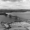 Forth Bridge Dalmeny, West Lothian, Scotland. Oblique aerial photograph taken facing North/East. 