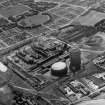 Scottish Gas Board, Granton Gas Edinburgh, Midlothian, Scotland. Oblique aerial photograph taken facing South. 