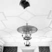 Skelmorlie Castle. Interior.
Detail of ceiling in 'Old Billiard Room'.