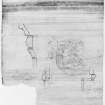 Ardgowan House, Inverkip.
Photographic copy of plan of chimney piece in sitting room with drawing of detail.

