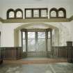Interior. View of first floor billiard room from E