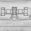 Photographic copy of engraving showing ground floor plan showing the principal floor plans.
Taken from, W Steven, "History of the High School of Edinburgh", 1849.