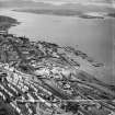 Greenock Harbour,   Great Harbour, Greenock, Renfrewshire, Scotland, 1949. Oblique aerial photograph taken facing north.  This image has been produced from a crop marked negative.
