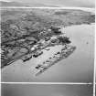 Greenock Harbour, Bridgend, Greenock, Renfrewshire, Scotland, 1949. Oblique aerial photograph taken facing west.  This image has been produced from a crop marked negative.