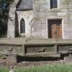 View of table tomb to Mr William Mitchell d. 1729, Ratho Parish Church.